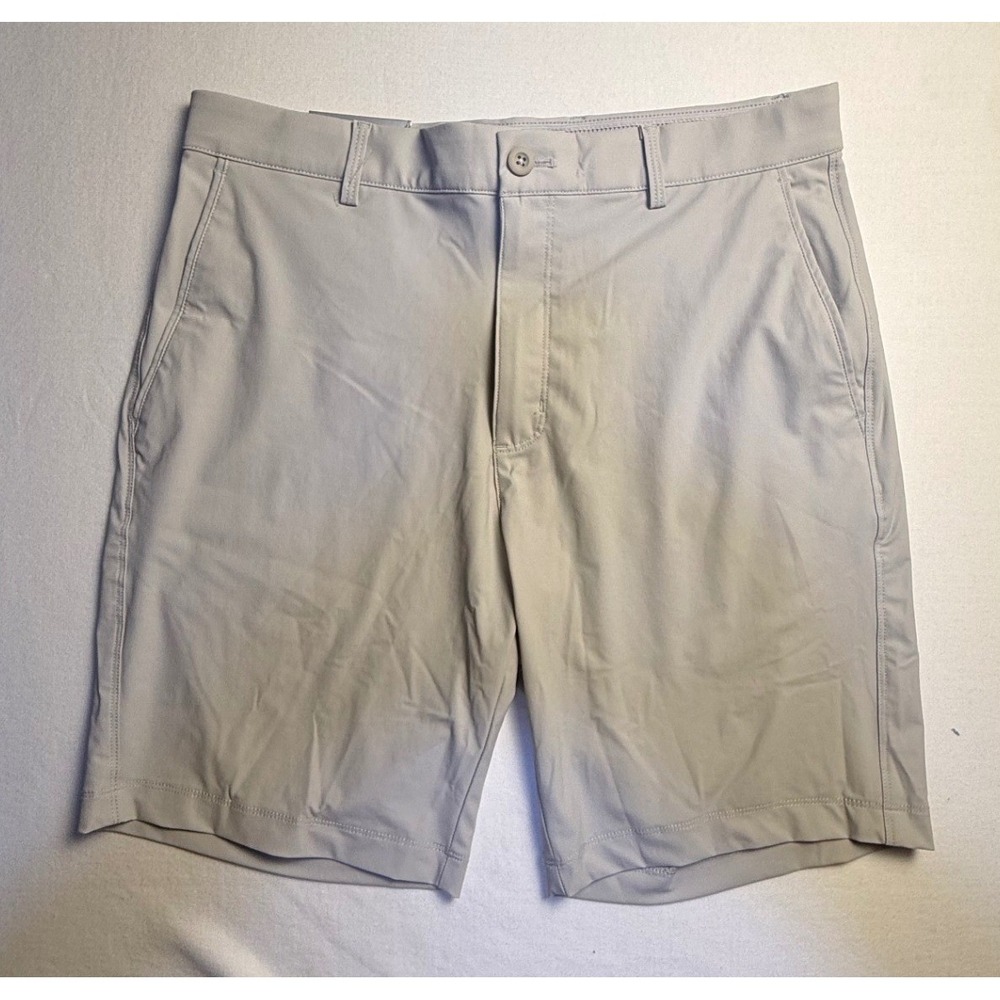 Greg Norman Mens Gray Protek Stretch Golf Shorts Size 32 Mesh Waistband NWT-2559